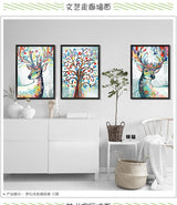 Nordic style creative 3.D removable stickers XL8327 Fantasy Watercolor Deer -Colorful