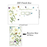 1 Set Lily Flower Wall Sticker Photo Frame Murals Temptation of Flowers White Pink Lily Butterfly SK9070A