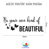 Wall Decal Girl Own Kind Of Beautiful Words Quote Interior Vinyl Decor Black  size 25x70 df5303