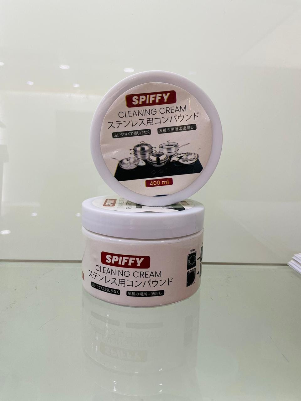 Spiffy Stainless Steel Cookware Cleaning Cream – 400ml Powerful Kitchen Utensil & Cookware Cleaner
