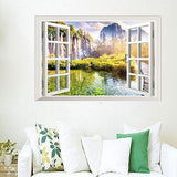 Wall sticker Jendela Tebing Pohon XL8022H (90x60) Stiker Dinding