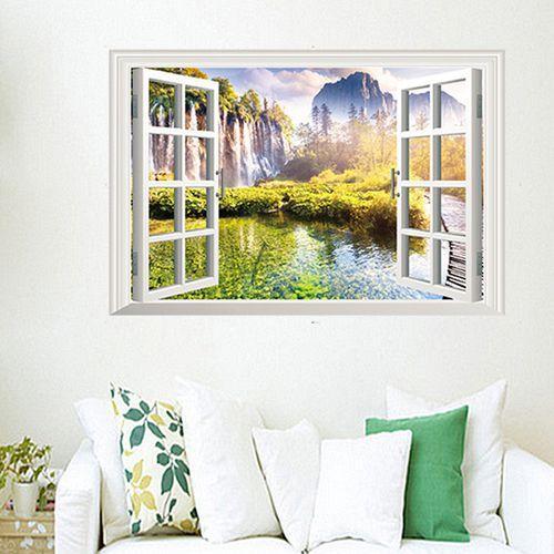 Wall sticker Jendela Tebing Pohon XL8022H (90x60) Stiker Dinding