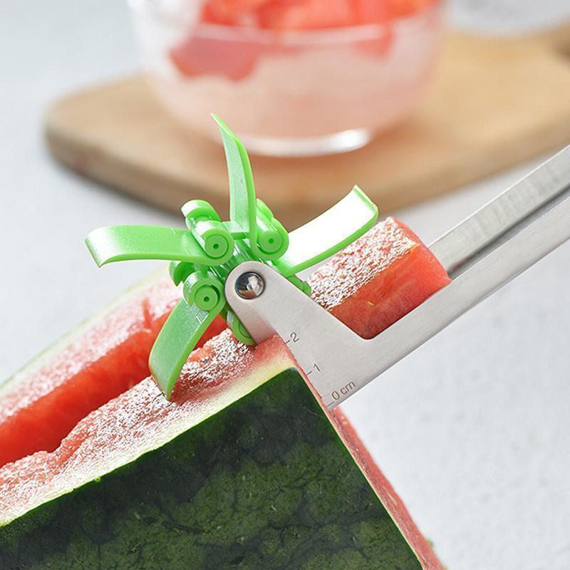 Windmill Watermelon Cube Cutter | Watermelon Slicer Cutter, Stainless Steel Watermelon Cutter Wheel Fruit Knife Melon Knife Corer Kitchen Gadgets, Practical Tool for Fruit Vegetable Salad