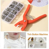 Tich Button Machine Plier plastic Body | Button Fixer Plastic body with 25 Buttons