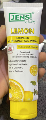 Jens Choy Lemon Fairness Whitening Face Wash Premium Quality Smooth Texture Gentle Formula Comfortable Use - 100g