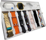 I20 Ultra Max suit Smart Watch 10 in 1 box 2.3inch large  screen with 7 strips smartwatch With Airpords 2 (random color)
