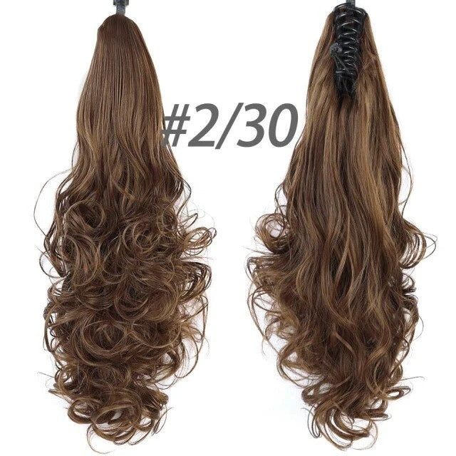 2 in 1 Hair Kashees  Extension New Kashees ponytail curly with layer  sticking color Extension