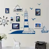 Wallpaper Removable Lighthouse Wall Stickers Art Design DIY Wall Decoration 3D Vinyl Sticker Decal for Home Living Room Bedroom Bathroom Kitchen Decor Mural Quotes Fashion Wall Amaone size 20x40cm Ay008