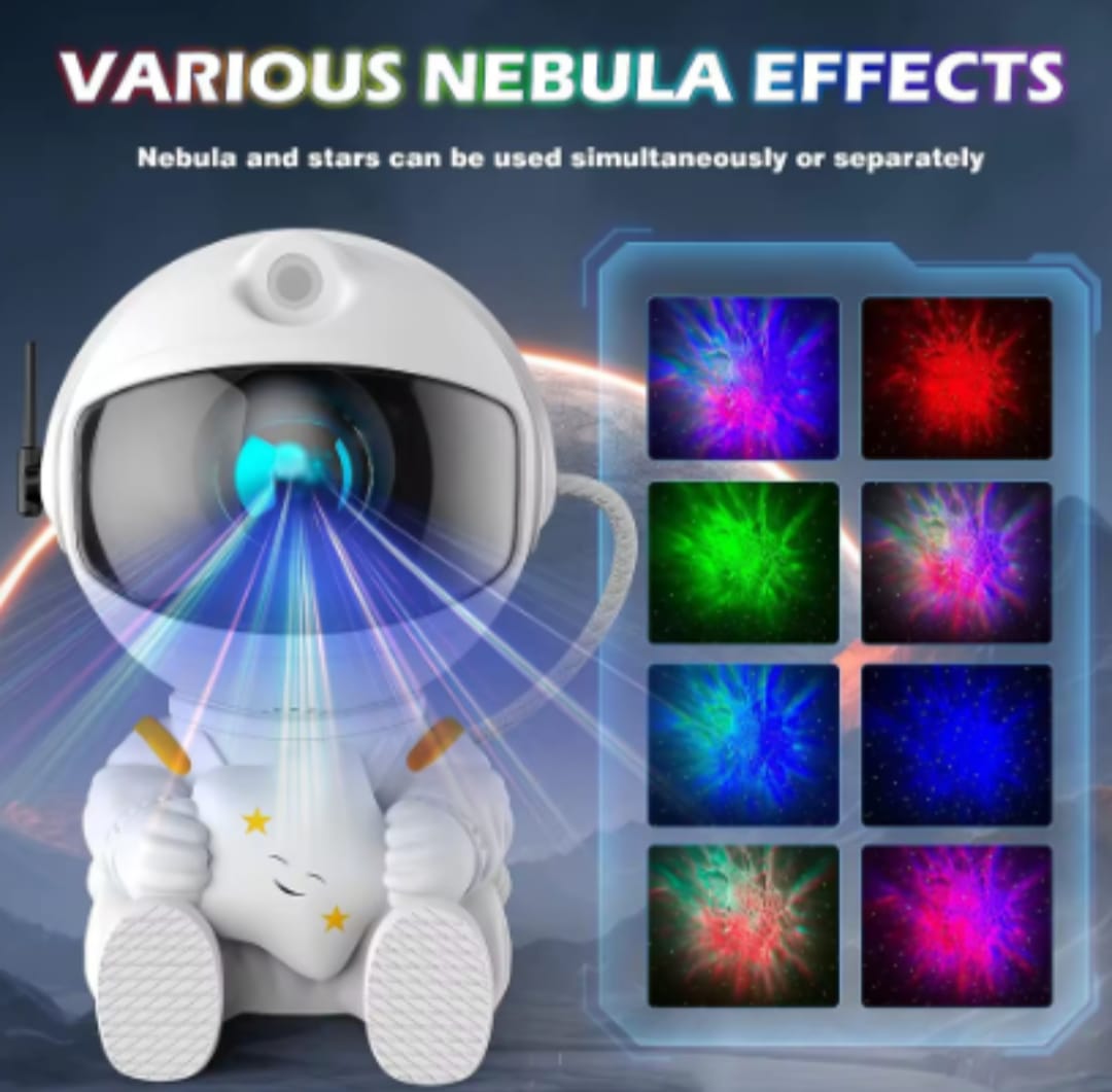 Astronaut Galaxy Star Projector Night Light Smooth Illumination Starry Effect Easy Operation