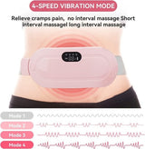 Cramp Relief Belt -Portable Menstrual Heating Pad, Heated Belly Belt For Menstrual Cramp Relief With 3 Heat Levels And 4 Modes, Electric Belt Massage For Women And Girls -