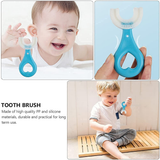 360 Degree U-Shaped Baby Toothbrush [Pack of 2] | Children Child Toothbrush Teethers Baby Brush Silicone Teeth Oral Care Cleaning | (Random Color)