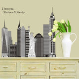 Statue of Liberty Pattern Living Room Wall Sticker Decal size 60x90 ay9101
