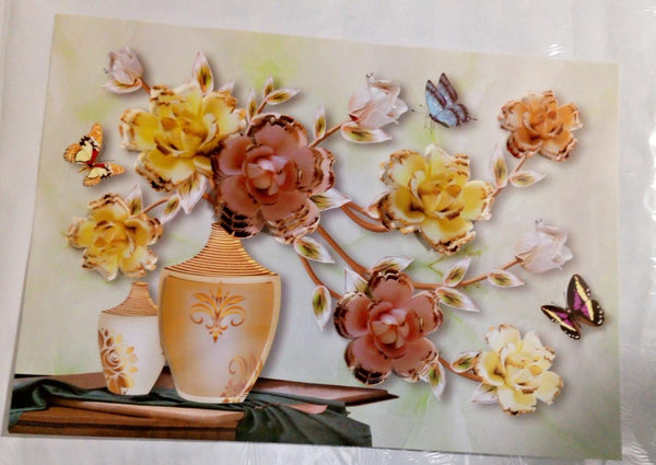 room decor classic flower 3d wall sticker AND-8002