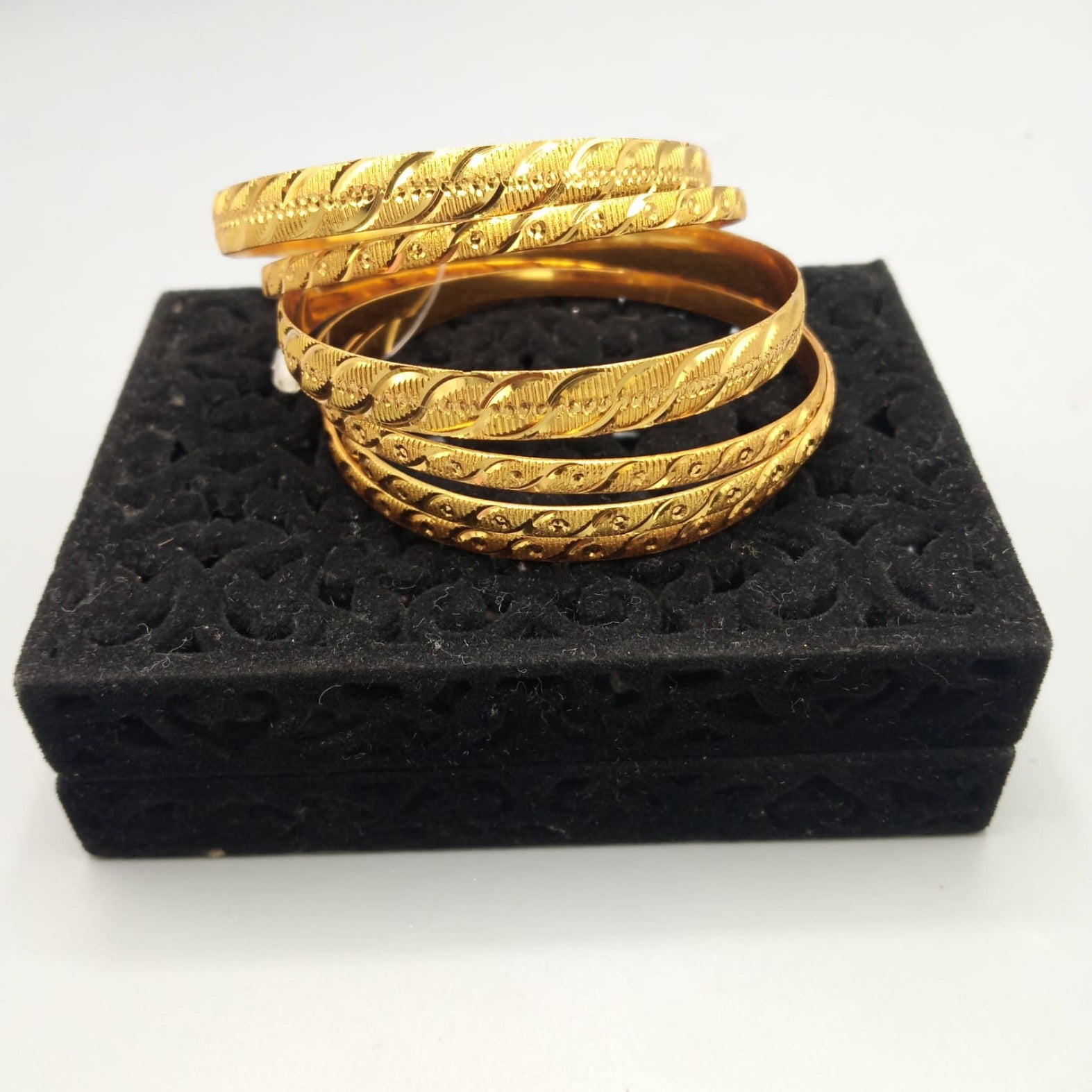 Set of 6 Bangle New Design (Chori Kara) bl24gde4b-5