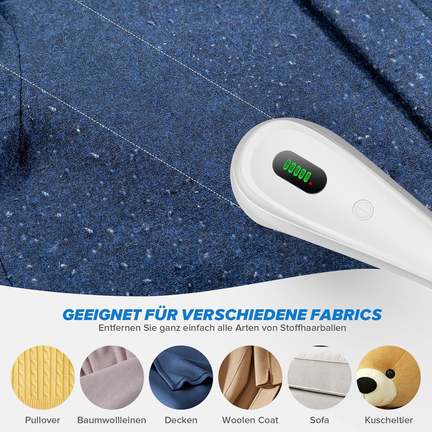 M23 Portable Lint Remover USB Rechargeable Lint Remover for Various Fabrics With Screen Power Display