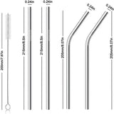 stainless steel straw 5 pcs pack