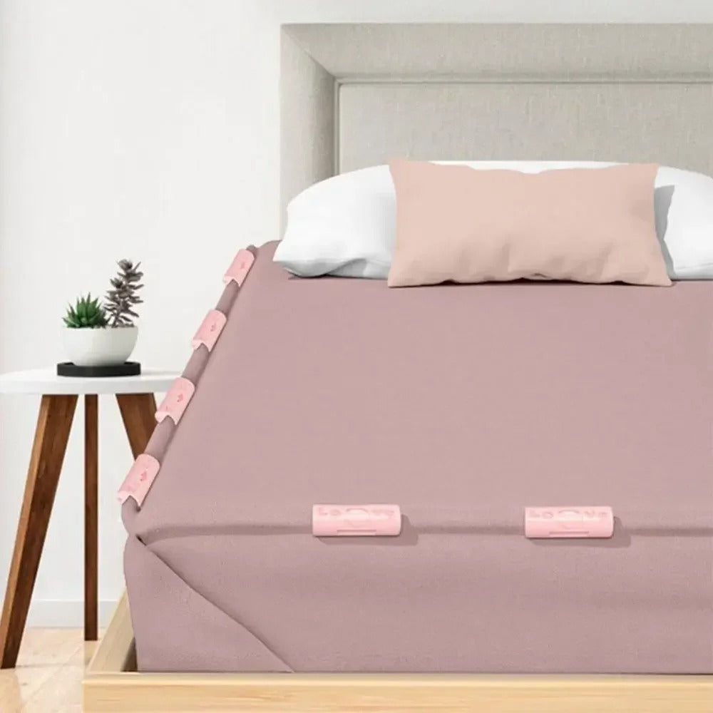5Pcs BedSheet Clips | Non?Slip Plastic Clamps | Quilt, Blanket, Curtain & Cover Holder Buckles (Random colour)