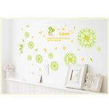 Flower Wall Sticker Creative Adhesive Letter Flower Wall Decal Wall Art Sticker size  45x60cm am6004ab
