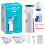 Portable Mesh Nebulizer Quiet Low Power Cell Operated Personal Respiratory Inhaler Providing Reliable Support