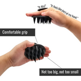 Head Cleansing &amp; Scalp Massage Brush – Soft Bristles for Wet &amp; Dry Use (Black color)