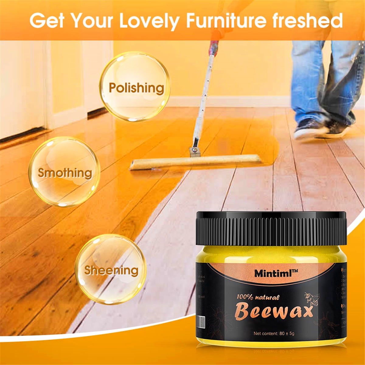 Liquid Wood Seasoning Beewax Polish - Complete Solution Furniture Care Polishing Beewax | Best Polish - Pack Off 01