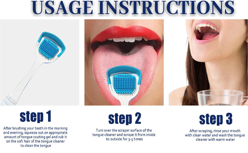 Tongue Cleaner Brush with Soft Silicone Bristles – Oral Hygiene Tool for Fresh Breath &amp; Bacteria Removal -  Tongue Cleaner - Tongue Scraper - Bad Breath Remover - Random Color