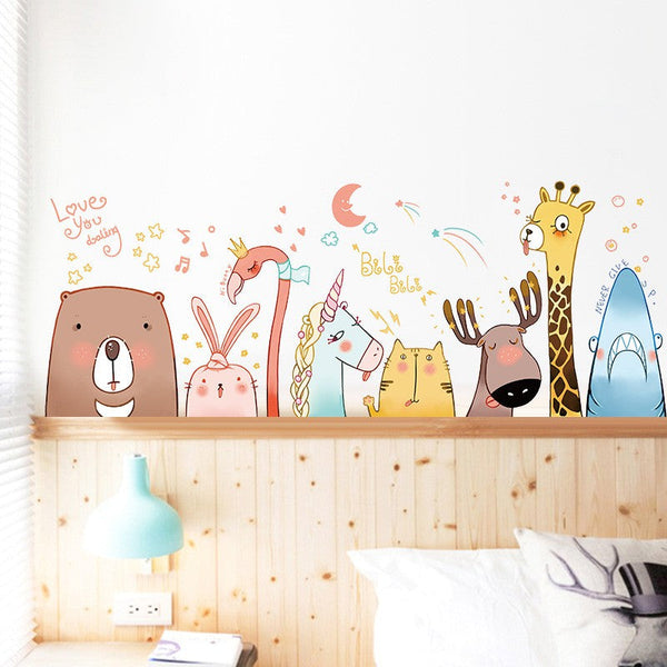 Wall decal Funny animals XH9316