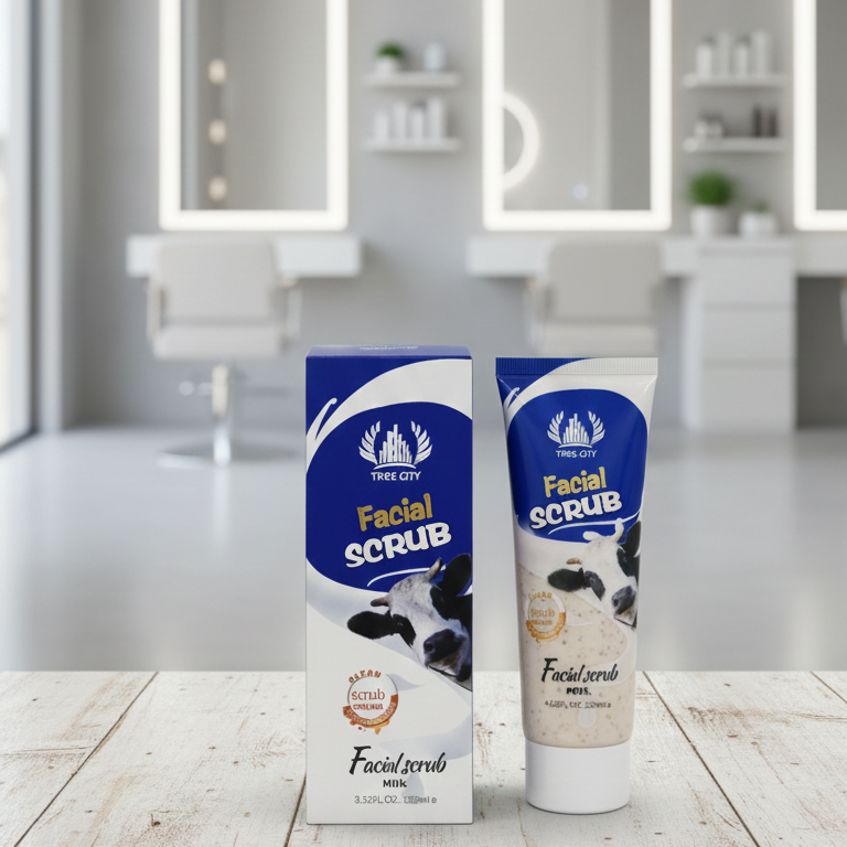 Tree City Facial Scrub | Snail Extract | Gentle Exfoliation & Skin Rejuvenation | 120 ml