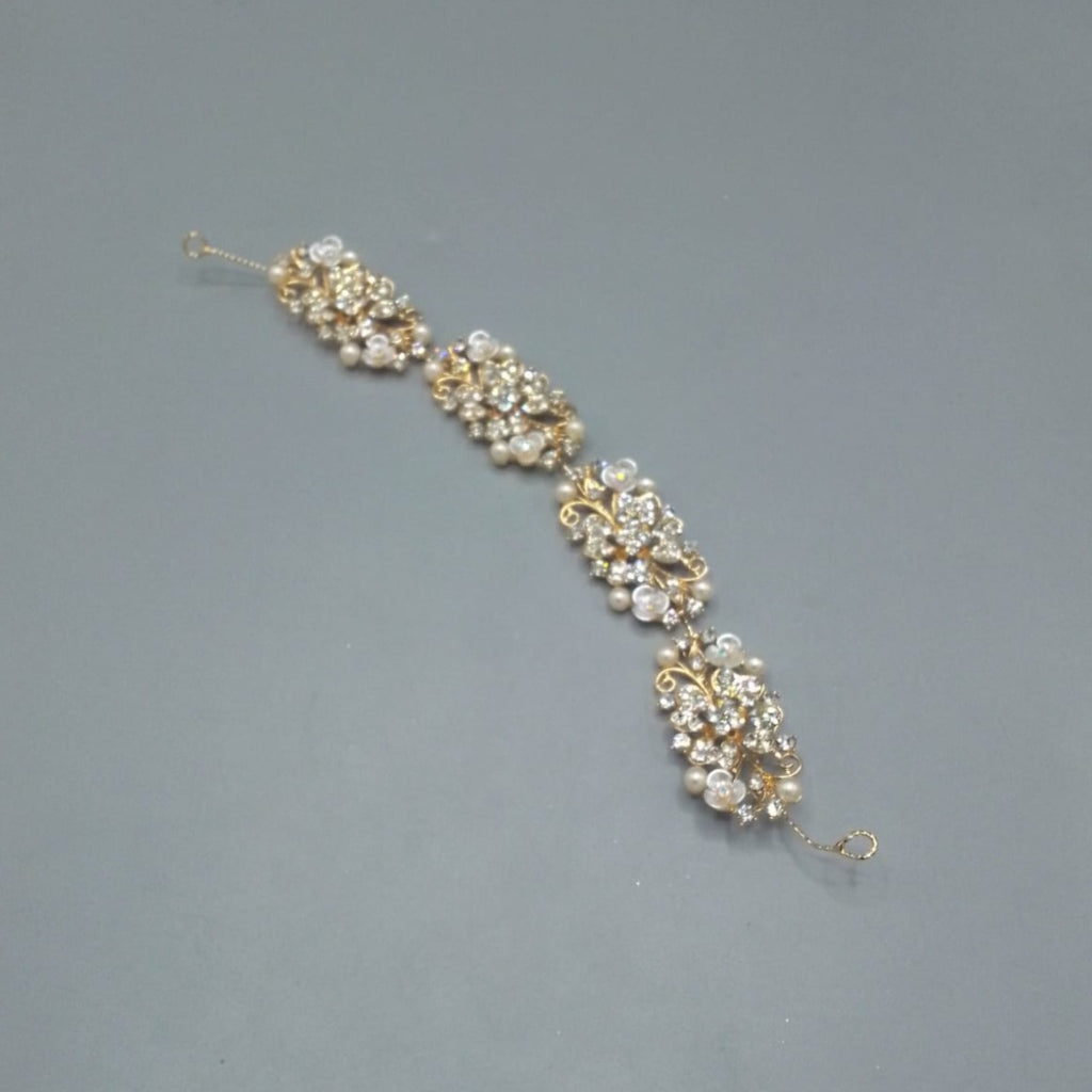Stylish Flashing  Pearl Bridal Hair Clip Accessories Jewelry Wedding Elegant Crystal Bride Hair Comb Headwea