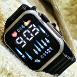 Black Stylish LED Digital Watch – Cell Operated Wrist Watch with Bright Display, Lightweight & Trendy Design for Men & Women – Non Waterproof (Without Box)