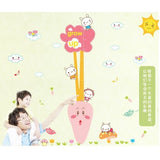 Super cute little white rabbit pulling carrots height stickerCreative wall stickers, stylish combination for children's room, size 60x90 am9037