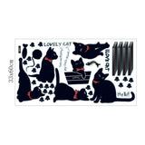 Lovely Playing Cats Animals Wall Stickers Kids Room Decoration Home Kitten Printing Mural Art Cartoon Diy Decal  Ld843  Size: 60x33