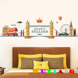 JM7304 Creative Personality Romantic Bridge Landscape Wall Sticker