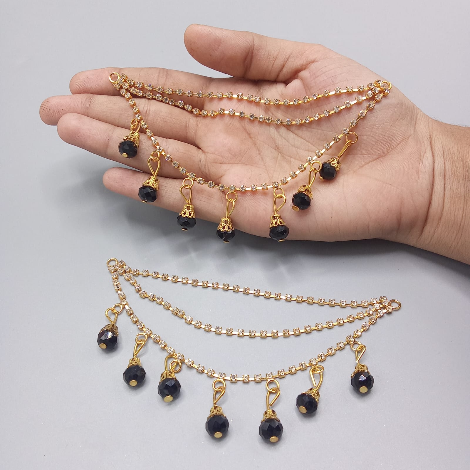 Indian Jewelry Earring link Headdress Women Antique Gold Pearl Tassel Long Sahara Chain Earring for Women egfrgdb9g-9