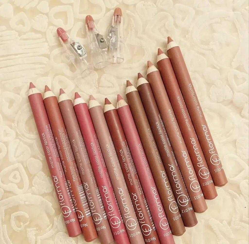 Miss Beauty Matte Lip Liner Pencil Set Waterproof
