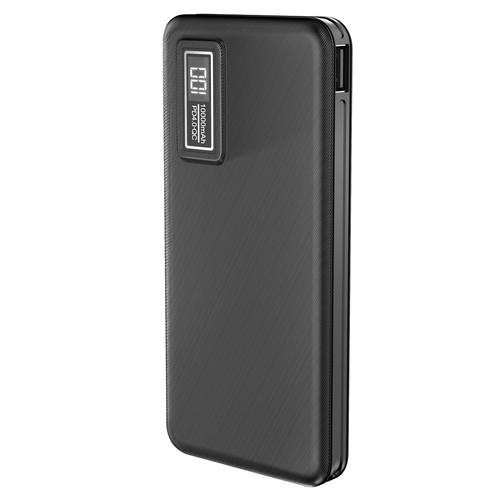 Aspor A300 Power Bank Original 10000mah Li-Polymer Battery 4 In1 Power Bank Black