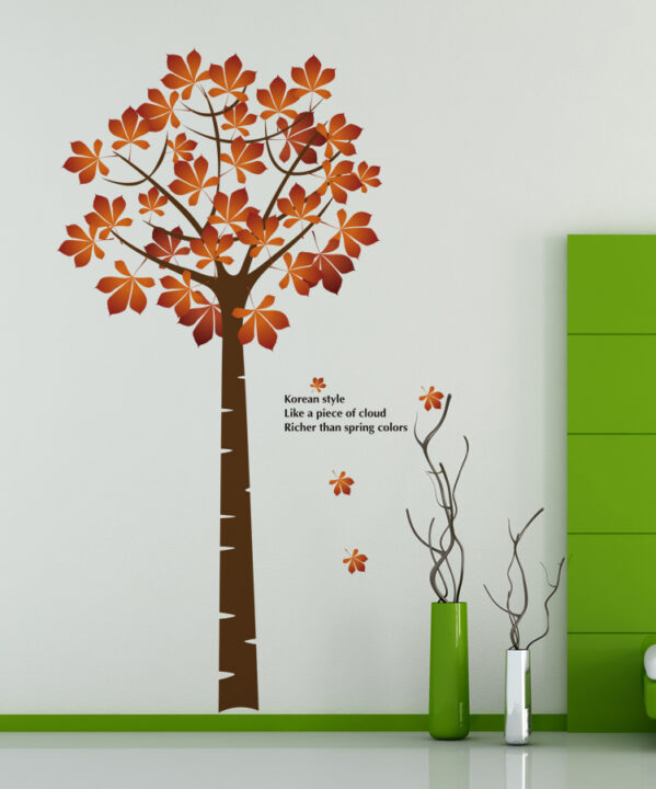 Maple Tree Wall Sticker AY202 Floral Wall Paper Removeable Wall Decor PVC Wall Art – Online Shopping Pakistan, Nail Art in Pakistan, Wall Stickers