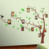 DIY transparent PVC wall stickers ]Abrown tree photo series of three generations of wall stickers wall stickers size  60x90 ay803