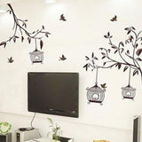 Birds Cage Wall Sticker (AY9039)