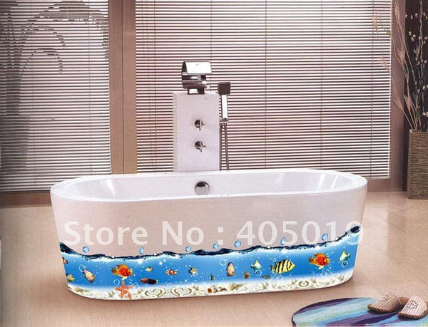 AY917 Finding Nemo Removable Sticker 60x90cm Cartoon Bathroom Decor Occean World Wall Corner Line Cling 6% off total if 2lots