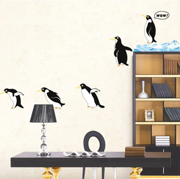 Penguin Pattern Wall Sticker for Kids Room ay1936