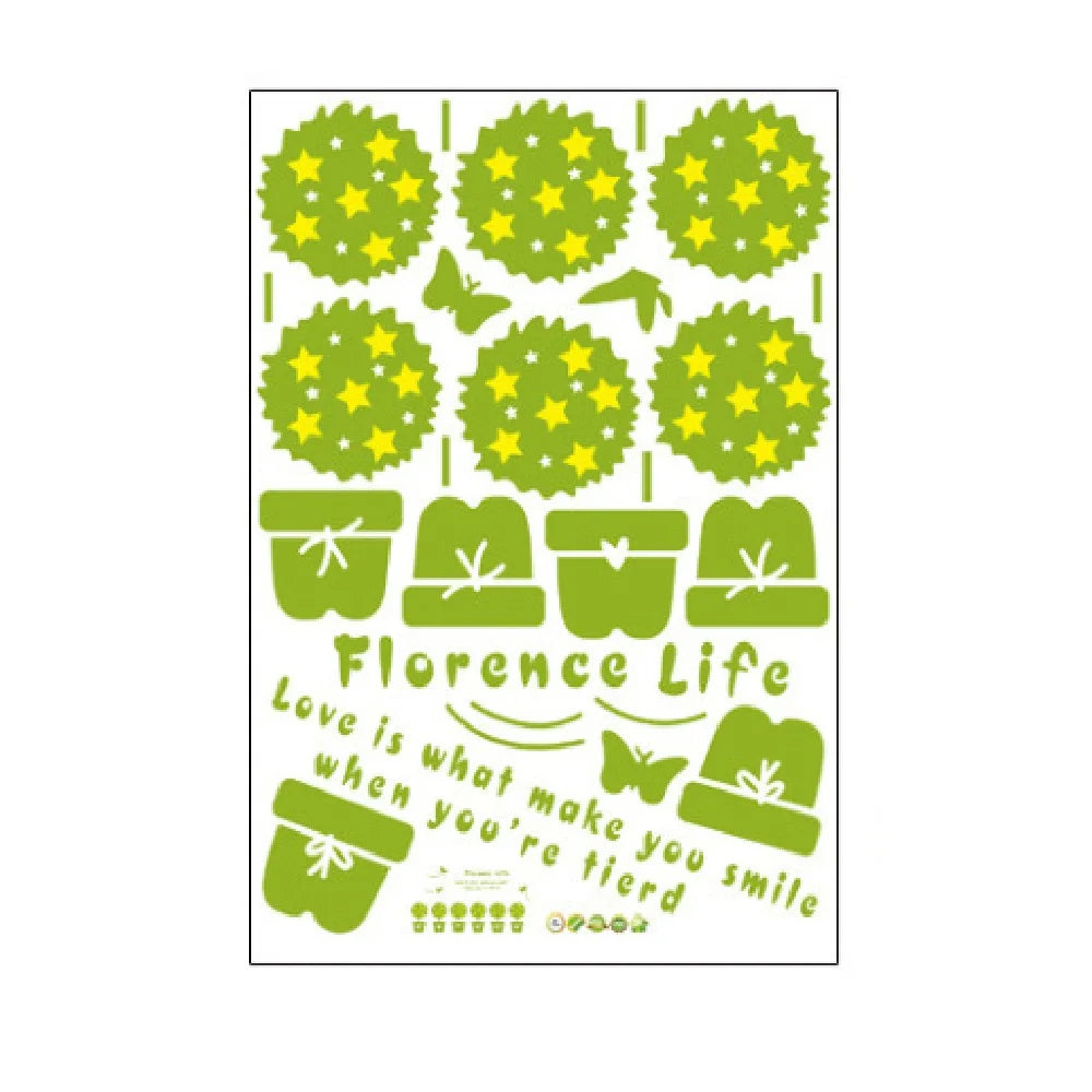 PVC Decorations with Novel Transparent Plant Designs for Living Rooms size 50x70 au7144