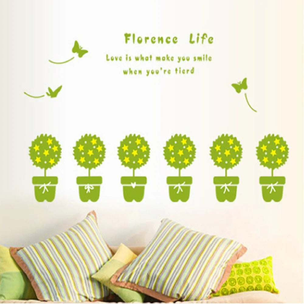 PVC Decorations with Novel Transparent Plant Designs for Living Rooms size 50x70 au7144