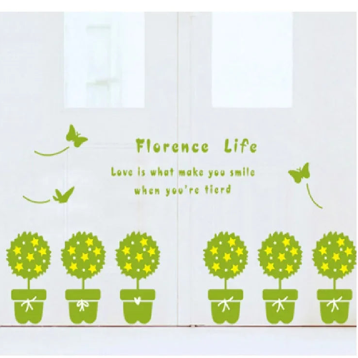 PVC Decorations with Novel Transparent Plant Designs for Living Rooms size 50x70 au7144