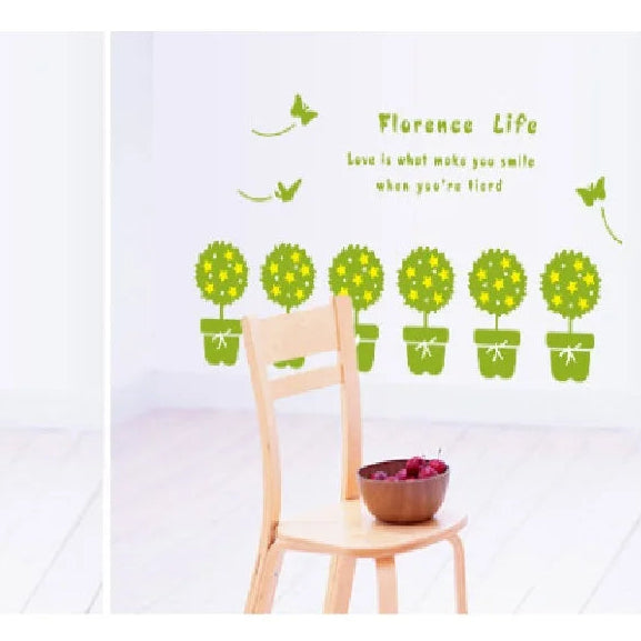 PVC Decorations with Novel Transparent Plant Designs for Living Rooms size 50x70 au7144