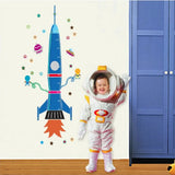 Animal World Rocket Cartoon Children's Bedroom Background Decorate Wall Stickers