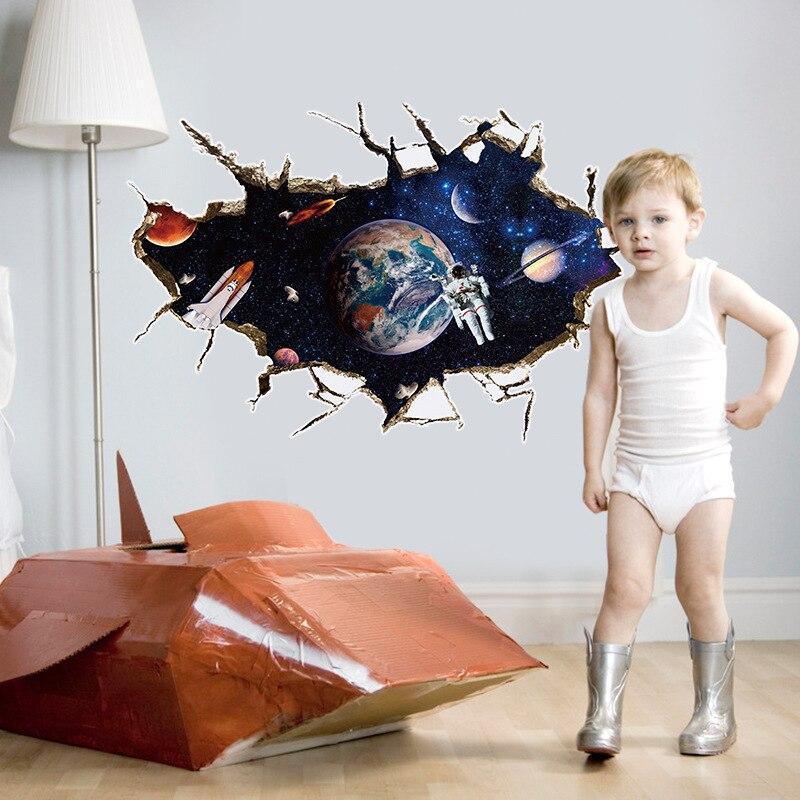 SK9066A 3D Space,The astronauts decorative wall stickers /wall decal 3D Sticker