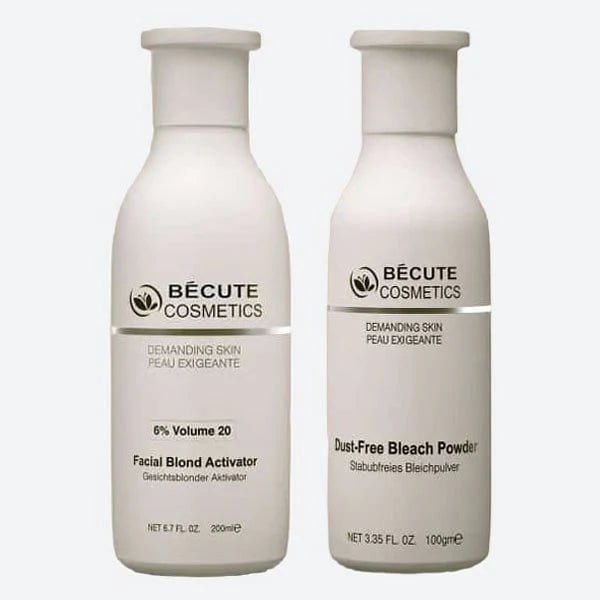 Becute skin polish set - Becute Bleach Powder &amp; Facial Blonde Activator (200ml)