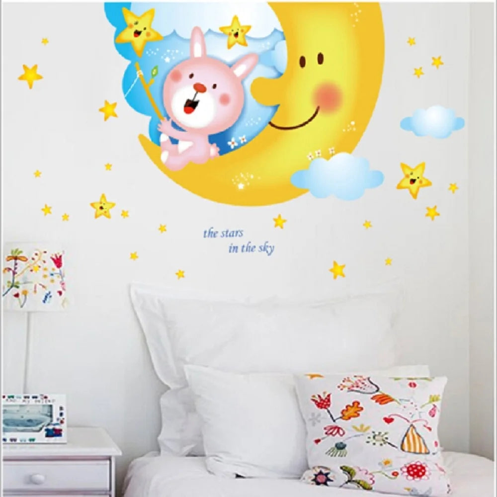 Big moon design of children room wall stickers ay9244