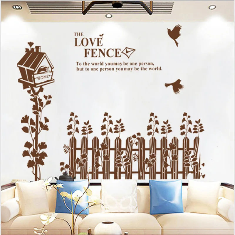 Bird's nest fence bedroom living room sofa background decoration beautification self-adhesive wall stickers - AliExpress 15